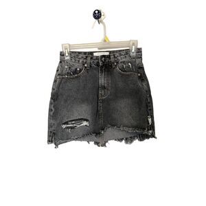 One Teaspoon High Waist Dark Gray 2020 Mini Skirt‎